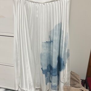 Chic White and Blue Kids Skirt